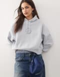 [Santa Cruz] Santa Cruz Offshore dot cropped hoodie in light blue 14 Light blue