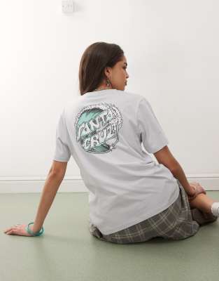 Santa Cruz Santa Cruz offshore t-shirt in light blue with chest and back print