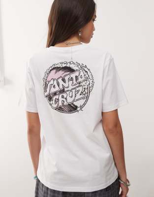 Santa Cruz - Offshore - T-Shirt in Weiß mit Print auf Brust und Rücken