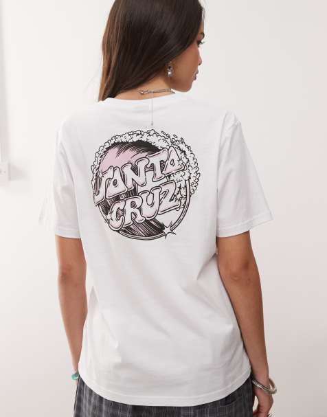 Santa Cruz - Offshore - T-shirt in wit met borst- en rugprint - view 1