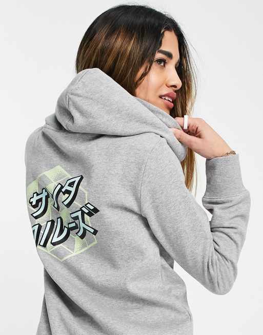 Santa Cruz optical dot hoodie in grey marl ASOS