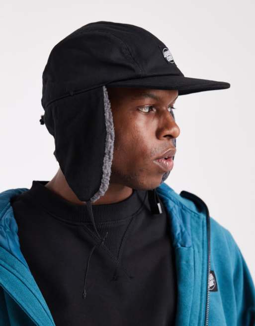 Santa Cruz opus dot logo 5 panel sherpa dogear cap in black | ASOS