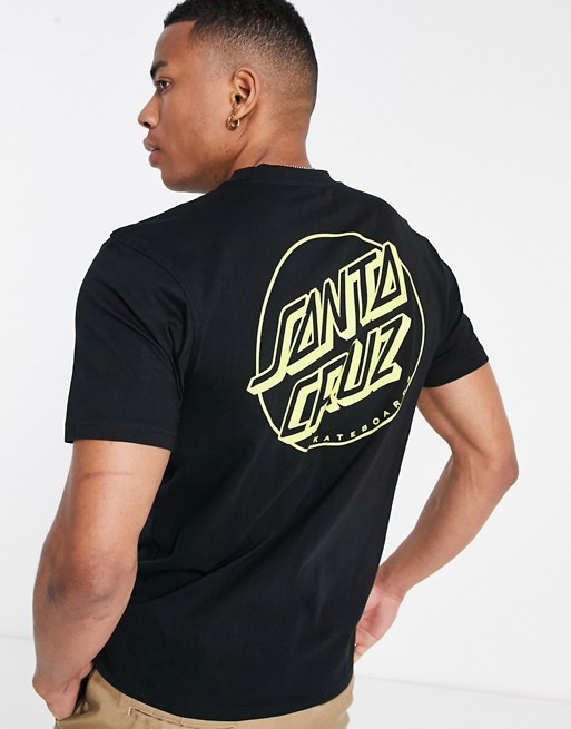 Santa Cruz opus dot stripe t-shirt in black