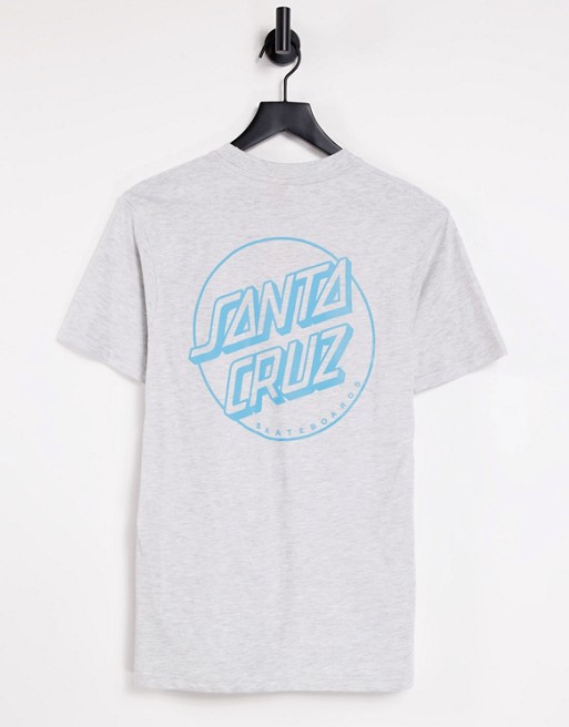 Santa Cruz opus dot stripe t-shirt in grey