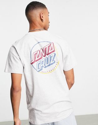 Santa Cruz opus in colour back print t-shirt in grey
