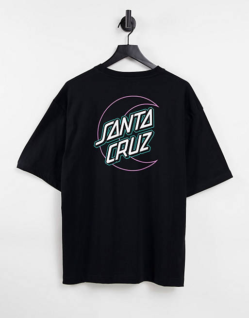  Santa Cruz organics empty moon backprint t-shirt in black 