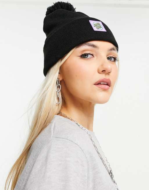 Santa Cruz – Other Dot – Czarna czapka beanie z pomponem, 4 z 4