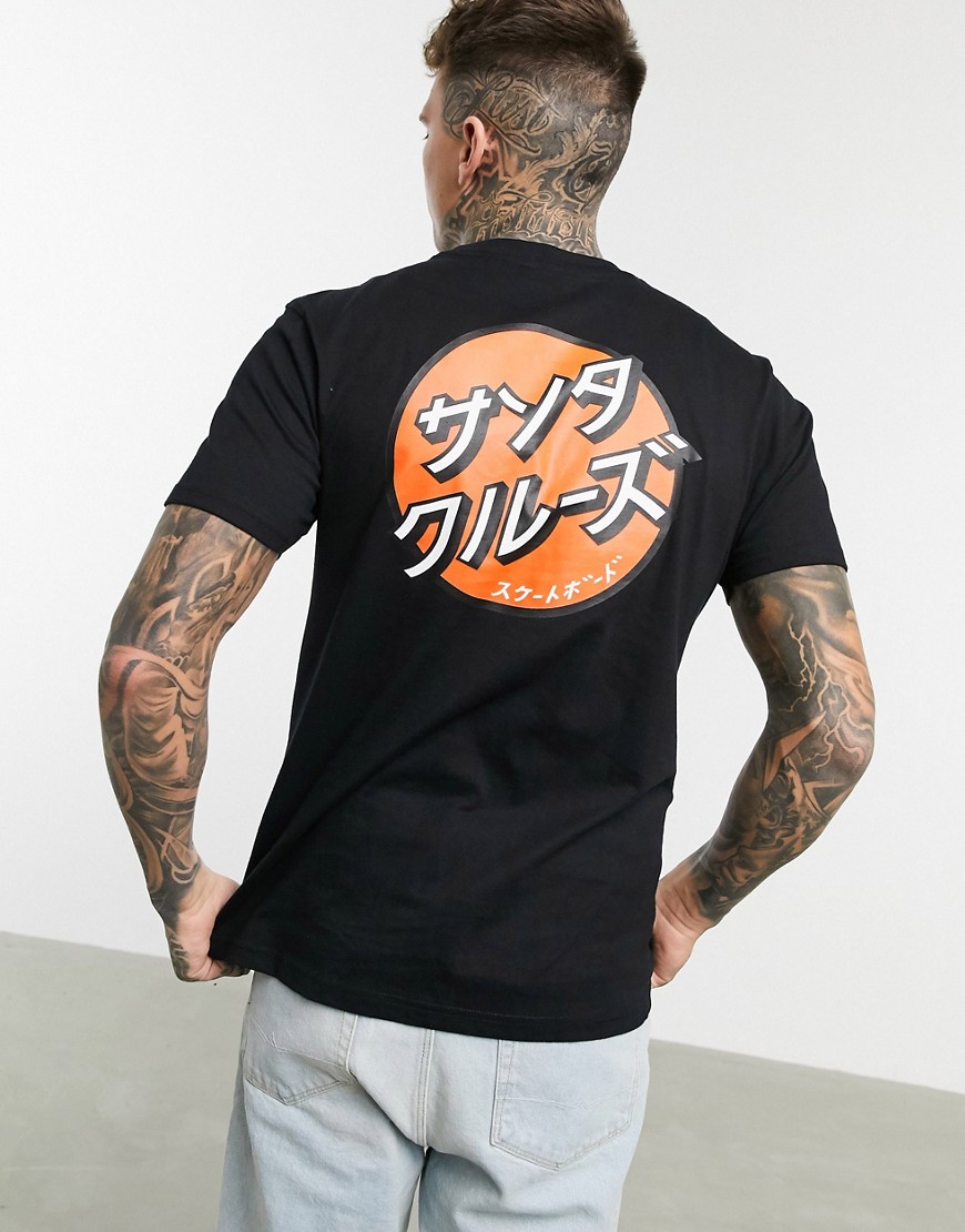 Santa Cruz - Other Japanese Dot - T-shirt nera-Nero