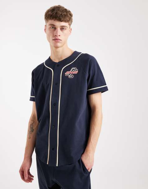 Santa Cruz – Outer – Baseball-Hemd in Marineblau, Kombiteil - view 1