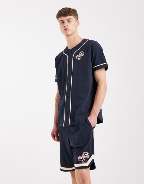 Santa Cruz Outer OGSC baseball style shorts co-ord in navy - view 1