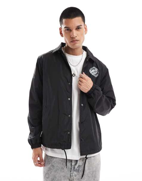 Santa Cruz oval dot coach jacket in black - view 1