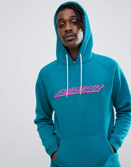 Santa Cruz Oval Dot hoodie with back print in blue ASOS