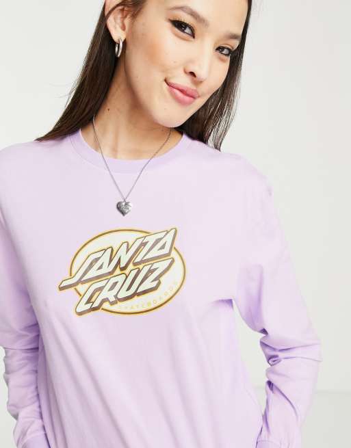 Santa Cruz oval dot long sleeve t shirt in lilac