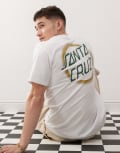 [Santa Cruz] Santa Cruz oversized back print t-shirt in white XL White