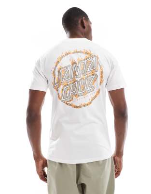 Santa Cruz Santa Cruz oversized flame logo with back print in white