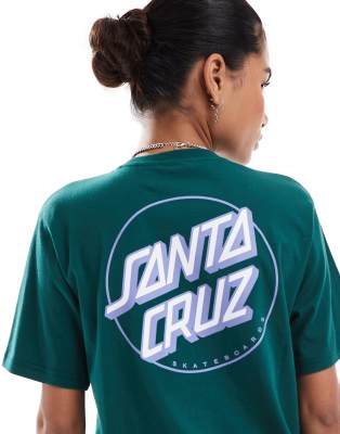 Santa Cruz Santa Cruz partial dot print logo t-shirt in green