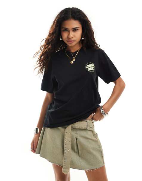 Santa Cruz partial dot t-shirt in black - view 1