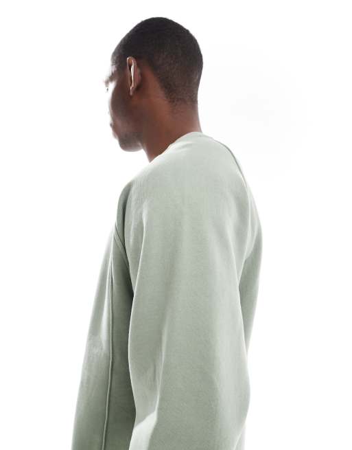 Santa Cruz – Pigmentgefärbtes Regular-Fit-Sweatshirt in Grün mit Logo, 3 von 5