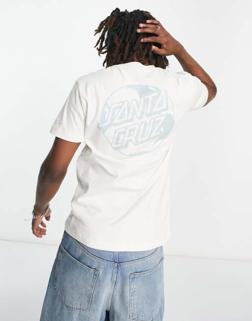Santa Cruz – Planet Dot – Biały T-shirt z logo na klatce piersiowej i na plecach