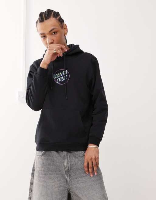 Santa Cruz - Planet - Hoodie met grafisch logo en rugprint in zwart