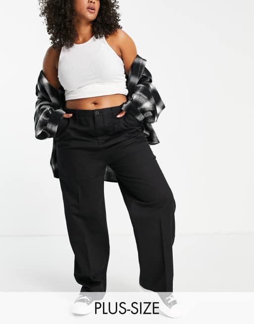 Plus size store black chino pants