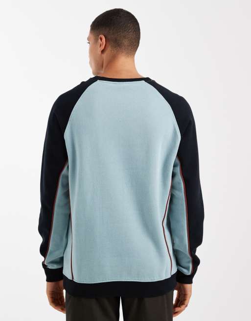 Santa Cruz raglan logo crewneck sweatshirt with poped seams in blue, 3 of 5