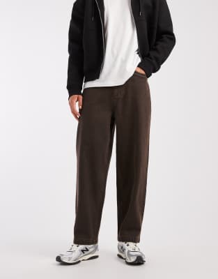 Santa Cruz - Railroad - Pantalon ample en toile - Marron café-Brown