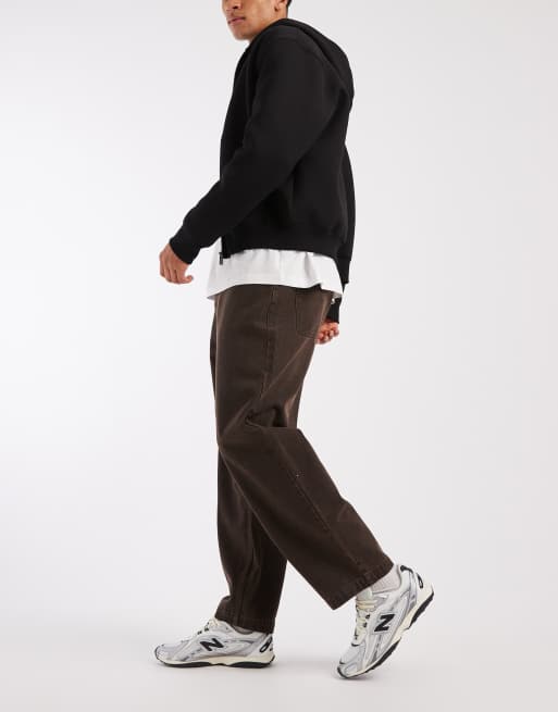 Santa Cruz - Railroad - Pantalon ample en toile - Marron café, 3 de 5