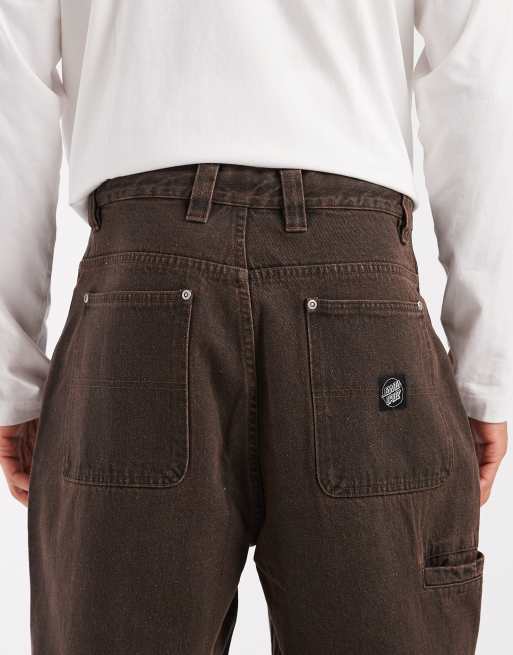 Santa Cruz - Railroad - Pantalon ample en toile - Marron café, 4 de 5