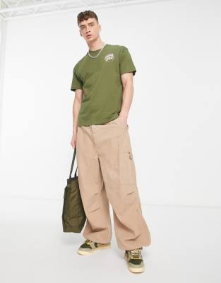 Realm Dot - T-shirt unisex kaki con stampa sul petto e sul retro-Verde - Santa Cruz T-shirt donna  - immagine1