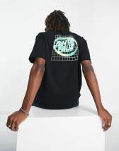 Santa Cruz cosmic bone hand t-shirt in black with chest and back