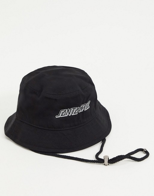 Santa Cruz Reflective Strip bucket hat in black