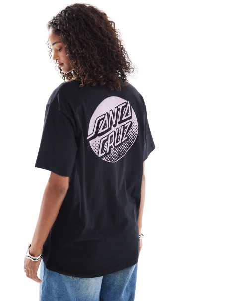 Santa Cruz relaxed back print logo t-shirt in black - view 1