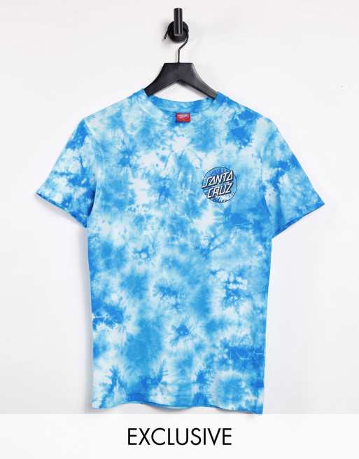 Santa Cruz relaxed boyfriend t shirt in blue tie dye ASOS