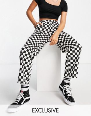 Santa Cruz relaxed trouser in monochrome checkerboard