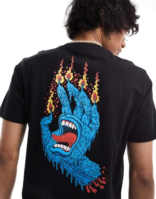 Santa Cruz - Ritual - T-shirt avec motif main qui hurle - Noir