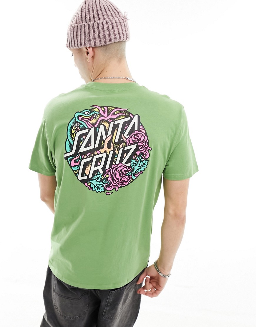 Santa Cruz rose back graphic t-shirt in green