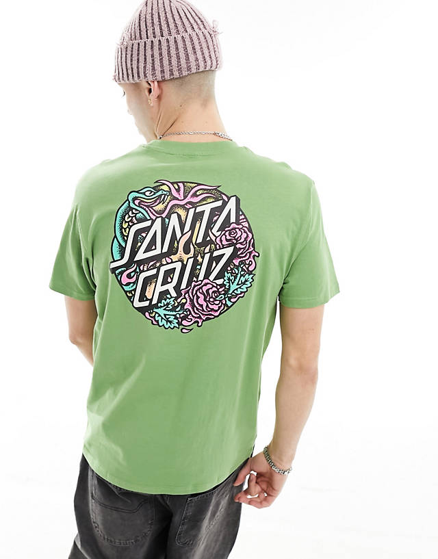 Santa Cruz - rose back graphic t-shirt in green