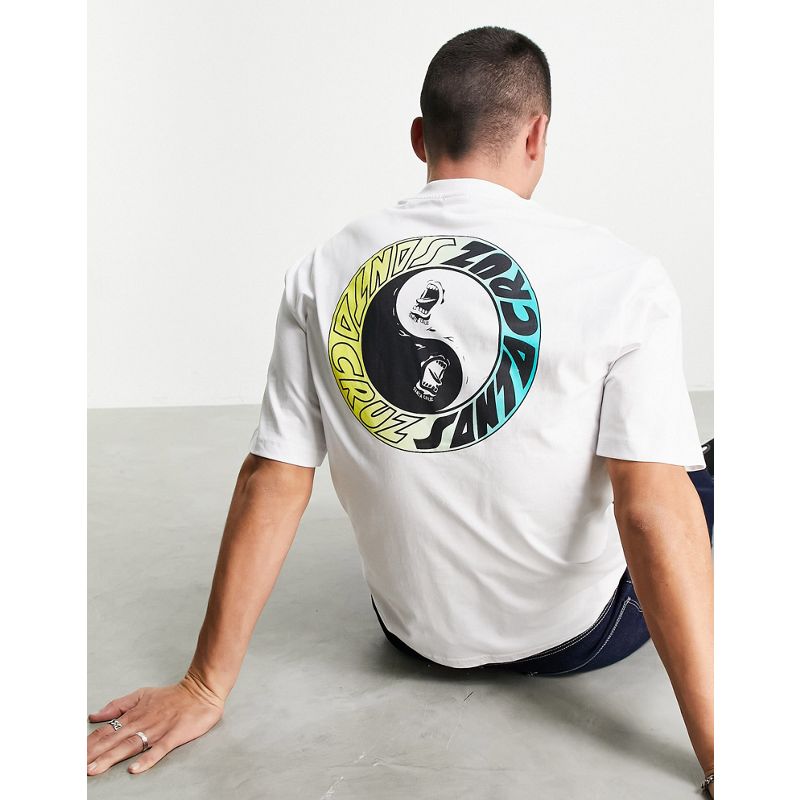 Santa Cruz – Scream – T-Shirt aus Bio-Material in Weiß mit Yin-Yang-Rückenprint