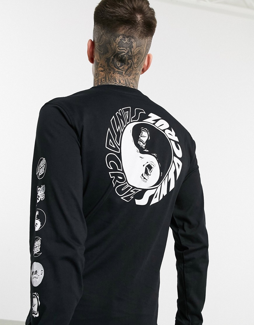 Santa Cruz - Scream Ying Yang - T-shirt met lange mouwen in zwart