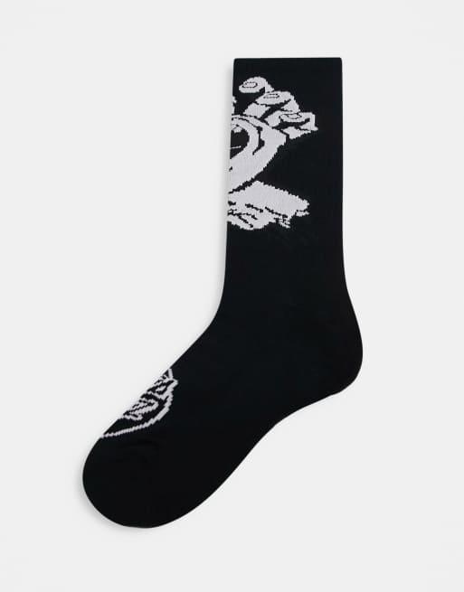 Santa Cruz screaming hand mono socks in black