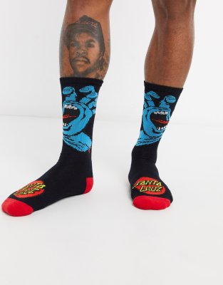 Santa Cruz  Screaming Hand  Schwarze Socken Schwarz