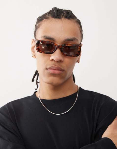 Santa Cruz Screaming rectangle sunglasses in tortoiseshell brown - view 1