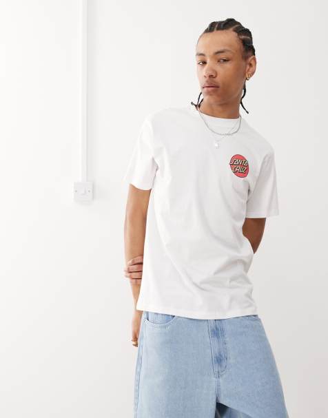 Santa Cruz - Screaming Rose - T-shirt met grafische logoprint op de achterkant in wit - view 1