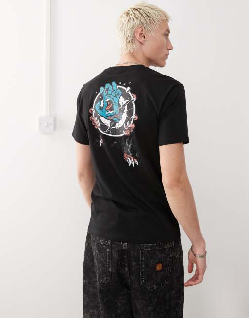 Santa Cruz - Screaming Rose - T-shirt met grafische logoprint op de achterkant in zwart