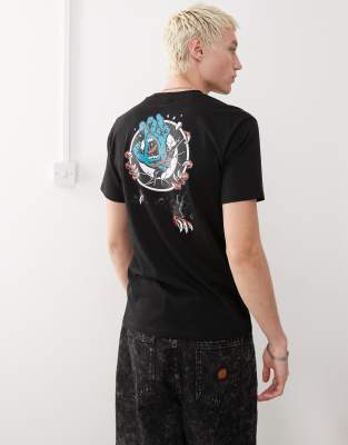 Santa Cruz - Screaming Target - Sort T-shirt med grafisk logoprint på ryggen - view 1