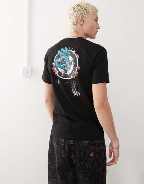 Santa Cruz - Screaming Target - T-shirt nera con logo grafico e stampa sul retro - view 1