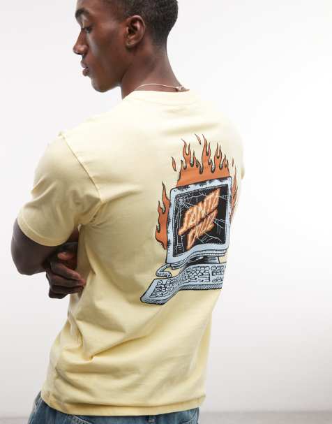 Santa Cruz Self Destruct back graphic t-shirt in yellow - view 1
