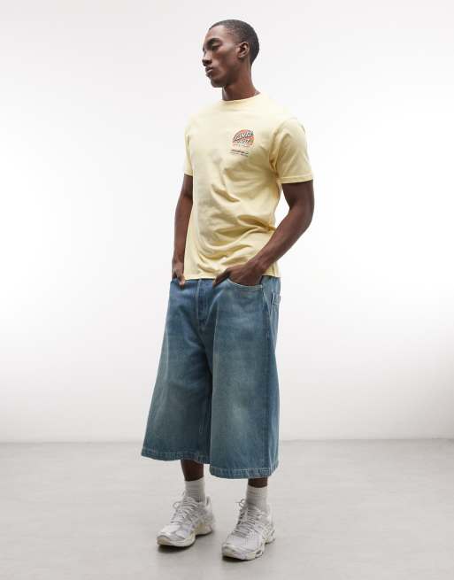 Santa Cruz Self Destruct back graphic t-shirt in yellow, 2 of 5
