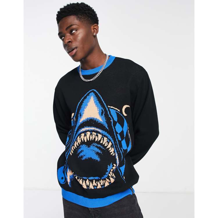 Santa Cruz Shark Trip knitted jumper in black | ASOS